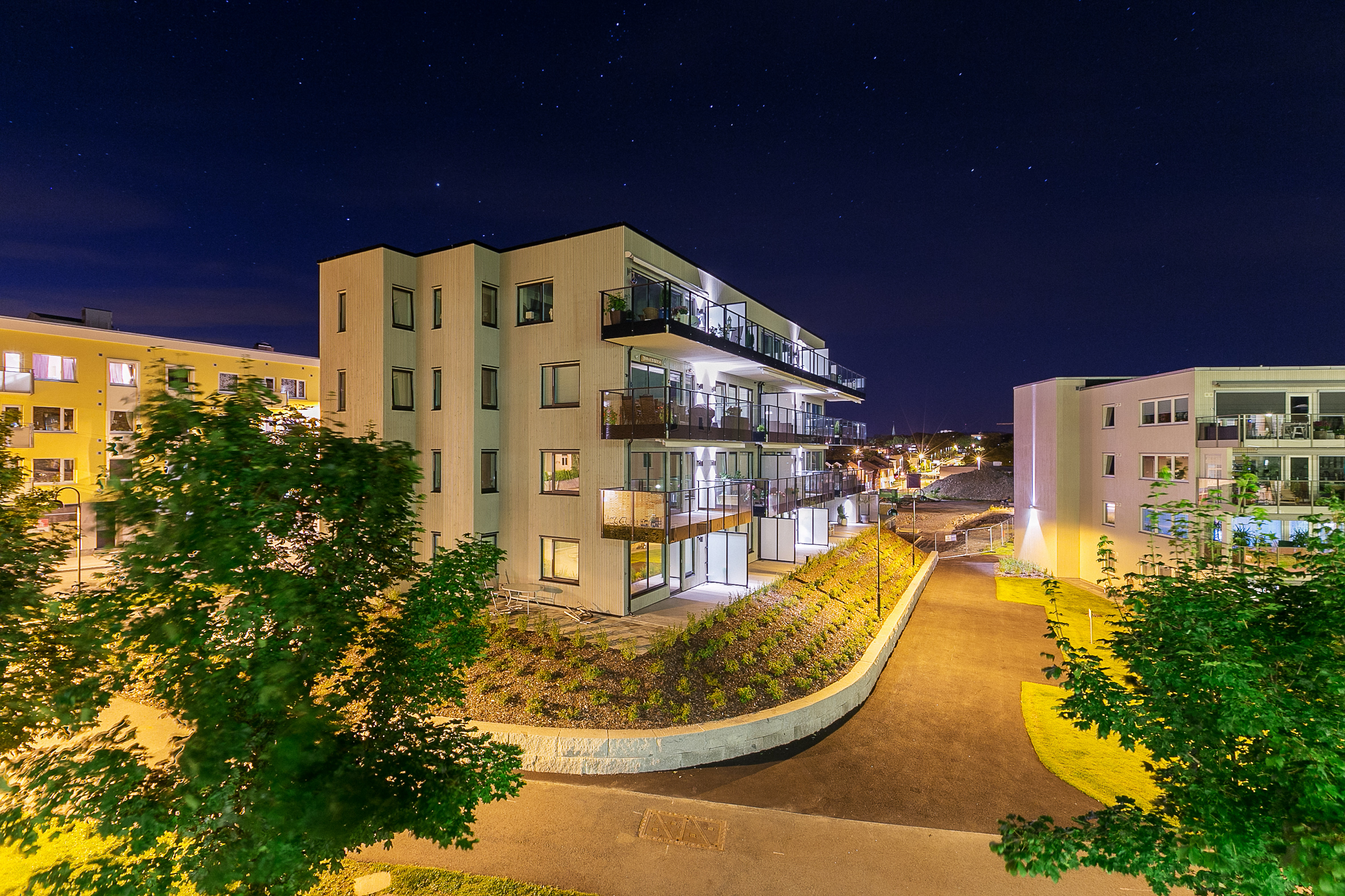 Foto av bygget på Moss Glassverk